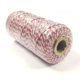 Wrapables Cotton Baker's Twine 12ply 110 Yard, Red and Grey