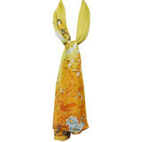 Wrapables Floral Bird Print Polyester and Silk Oblong Scarf