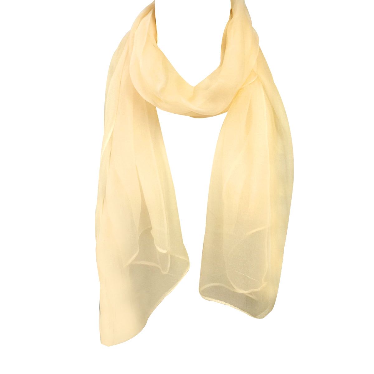 Wrapables Solid Color 100% Silk Long Scarf