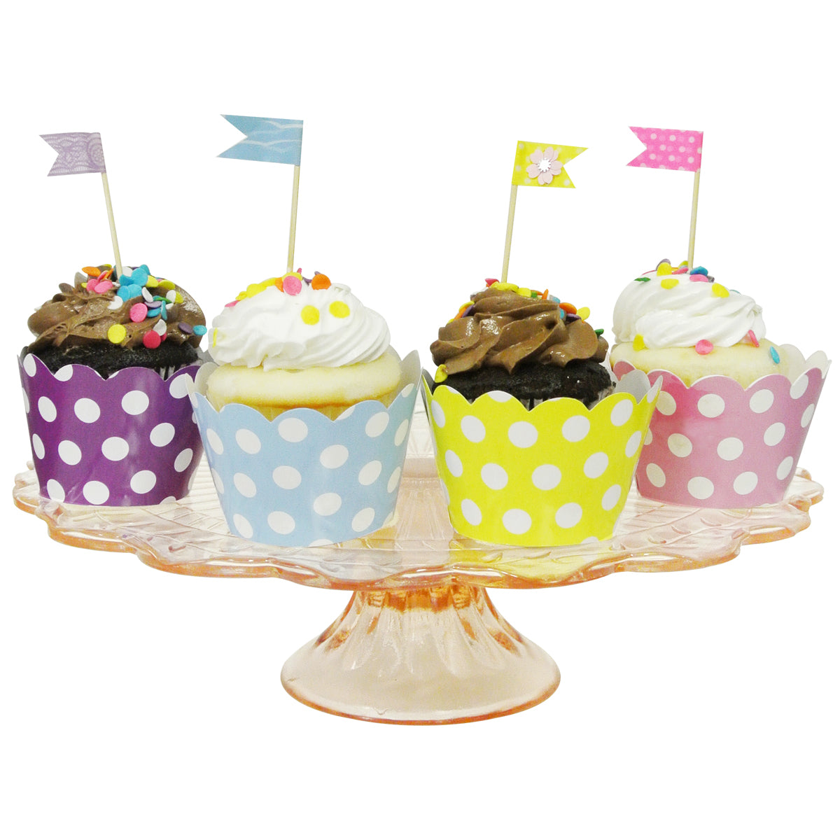 Wrapables Standard Size Polka Dots Cupcake Wrappers (Set of 20)