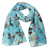 Wrapables Chiffon Under the Sea Fish Pattern Long Scarf