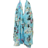 Wrapables Chiffon Under the Sea Fish Pattern Long Scarf