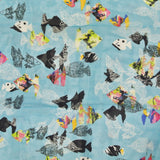 Wrapables Chiffon Under the Sea Fish Pattern Long Scarf