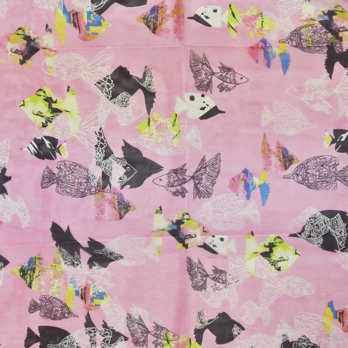 Wrapables Chiffon Under the Sea Fish Pattern Long Scarf