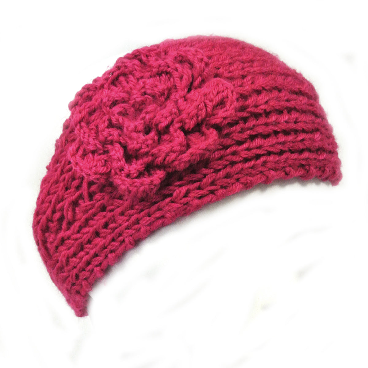Hand Knit Floral Headband