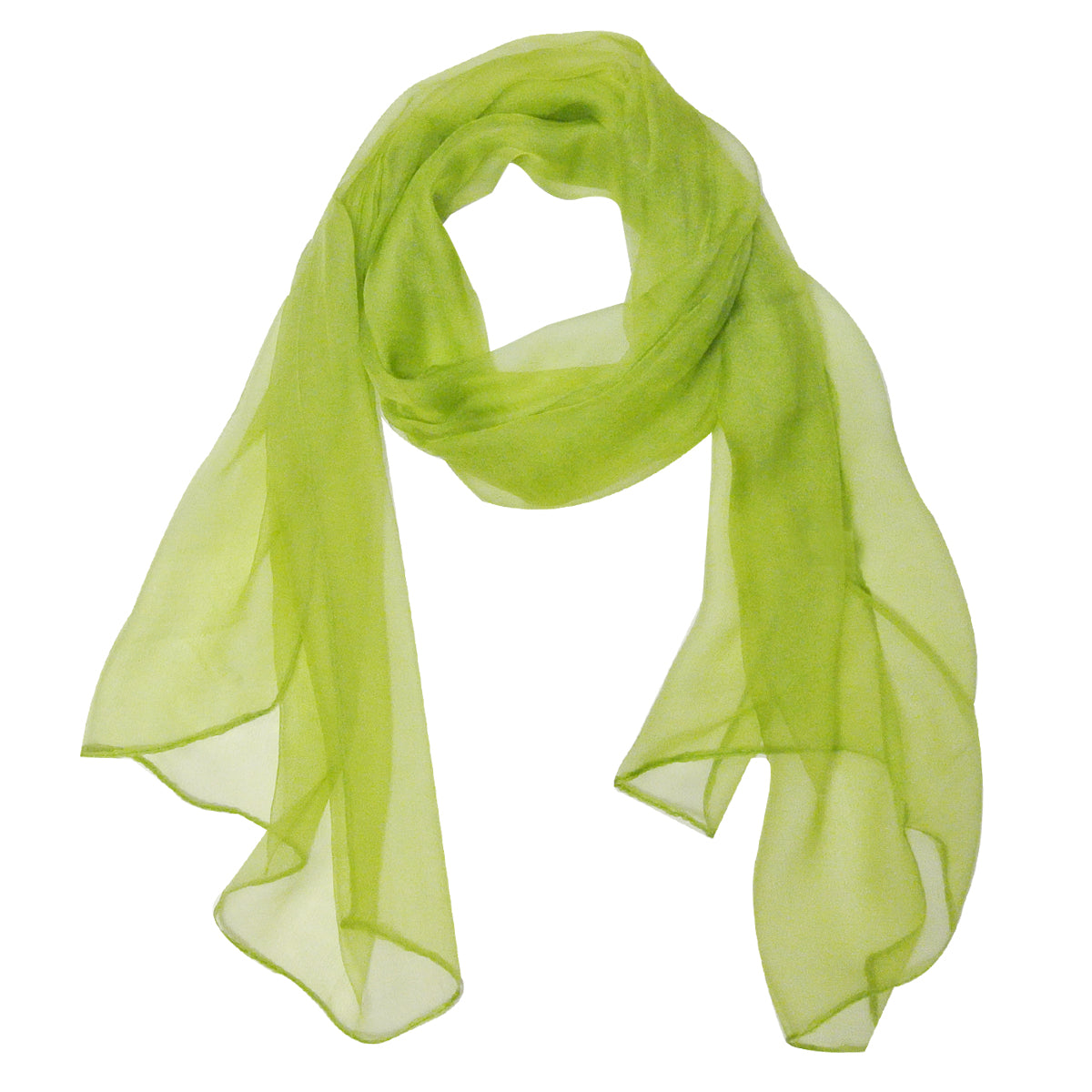 Wrapables Solid Color 100% Silk Long Scarf