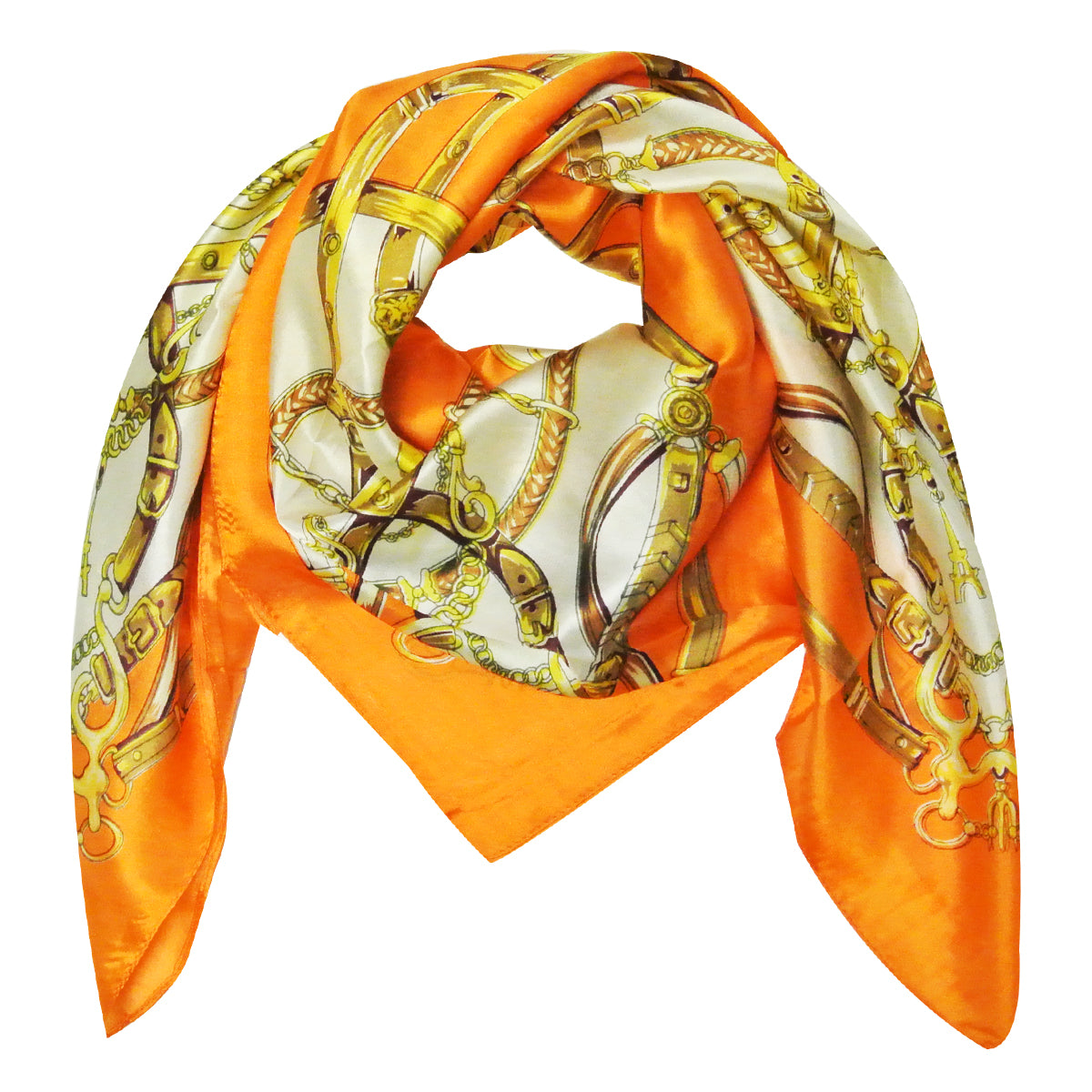 Wrapables Luxurious 100% Charmeuse Silk Square Scarf
