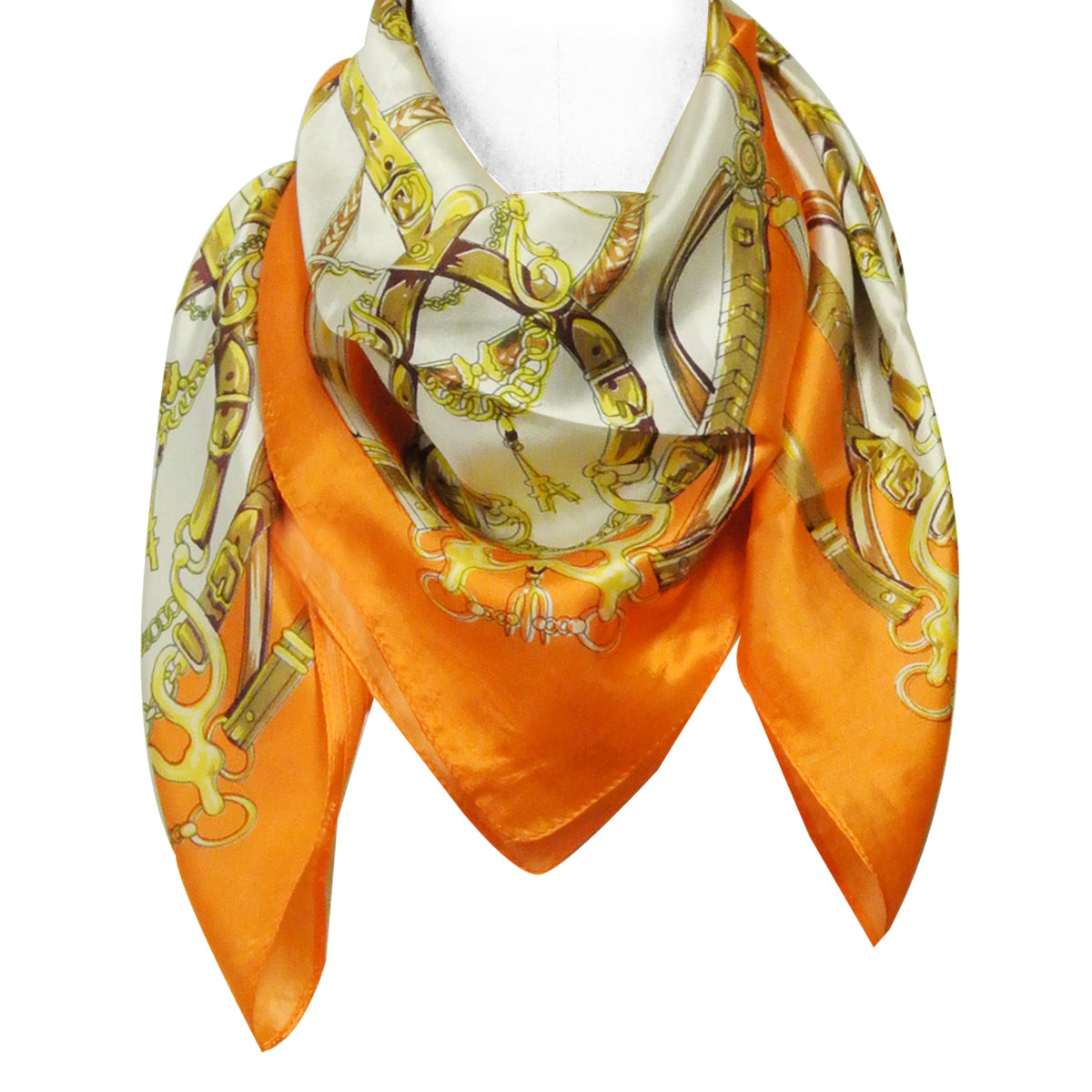 Wrapables Luxurious 100% Charmeuse Silk Square Scarf