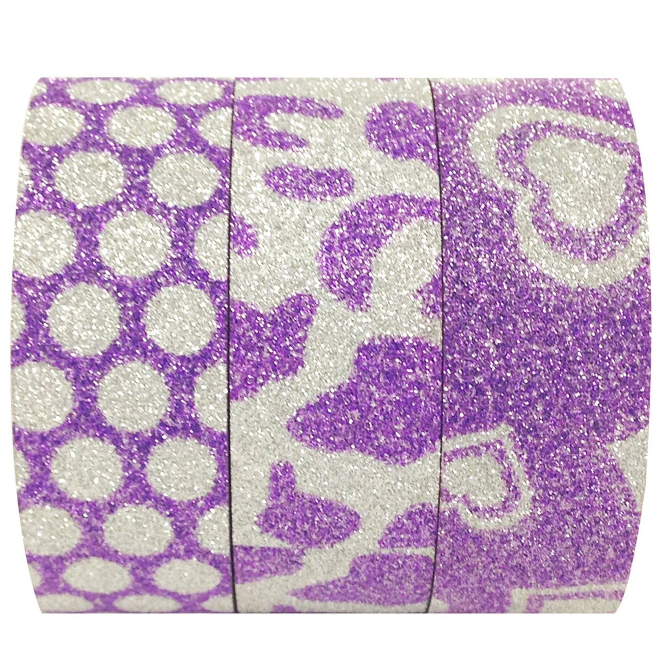 Wrapables Purple Power Japanese Washi Masking Tape (Set of 3)