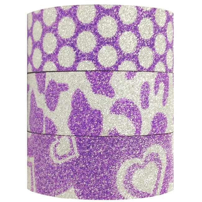Wrapables Purple Power Japanese Washi Masking Tape (Set of 3)