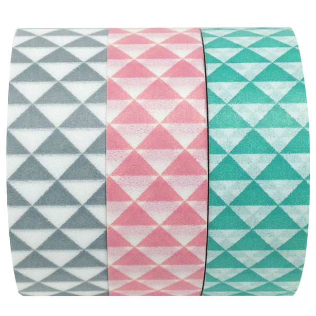 Wrapables Vector Triangles Japanese Washi Masking Tape (Set of 3)