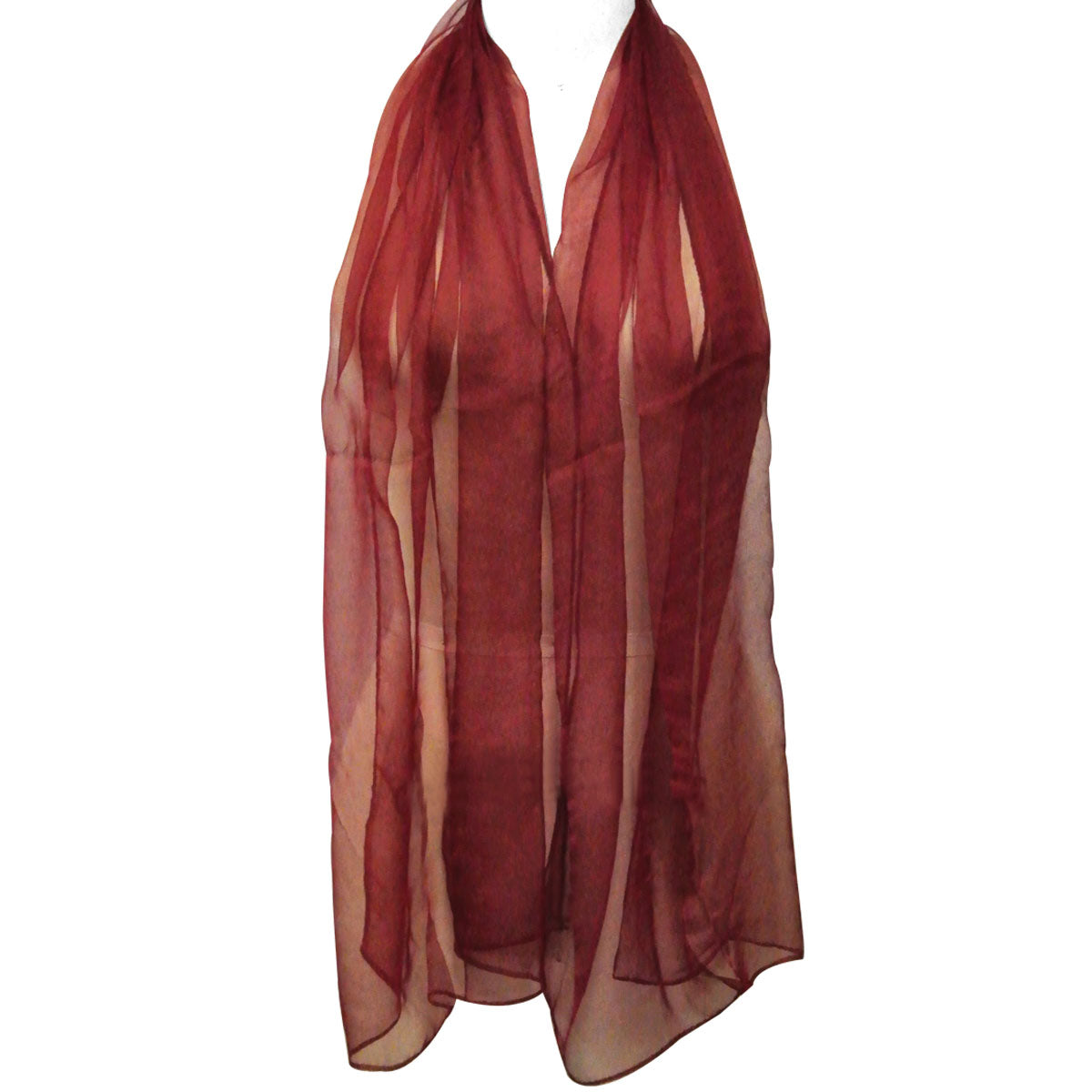 Wrapables Solid Color 100% Silk Long Scarf