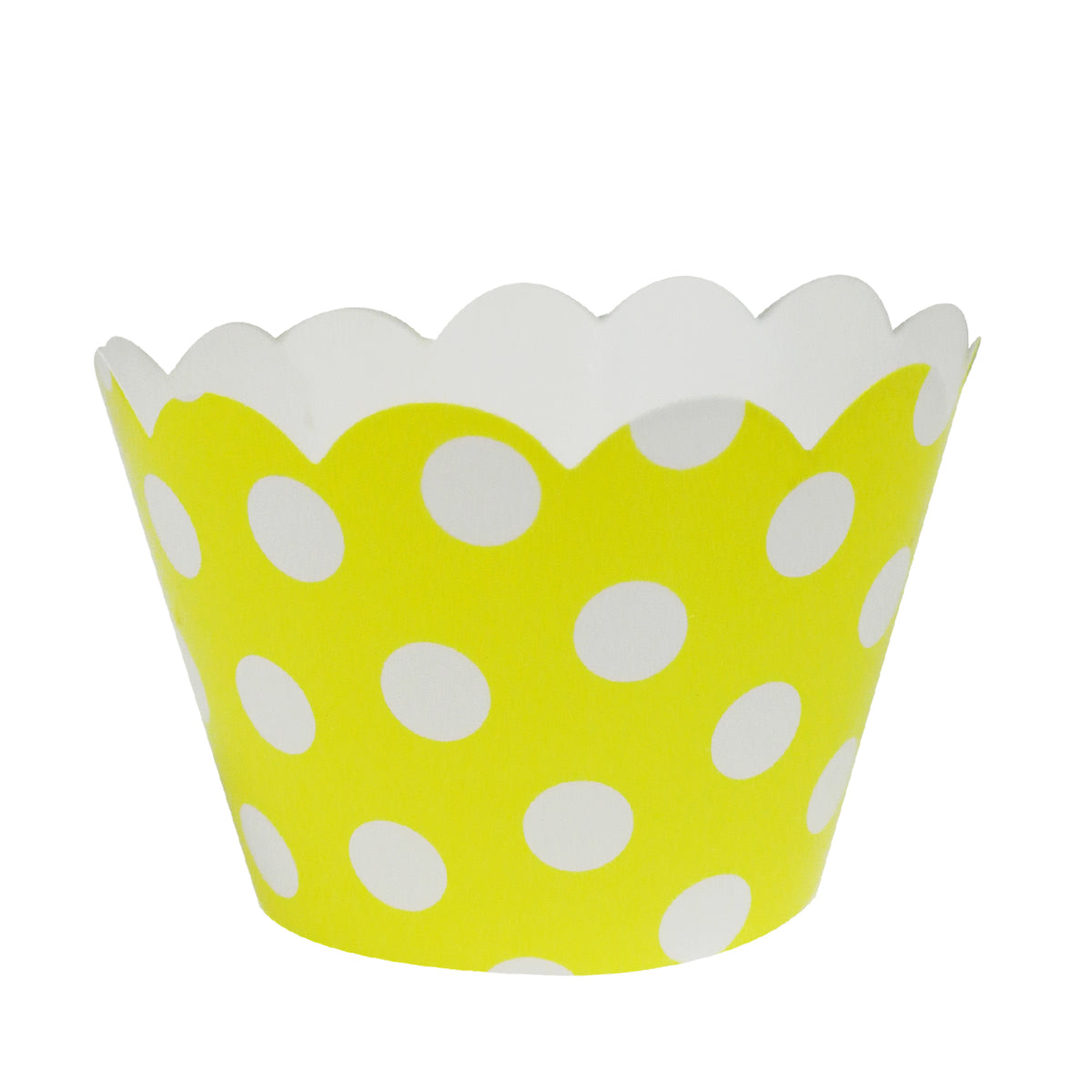 Wrapables Hearts Cupcake Wrappers, Standard size, Yellow, Set of 20