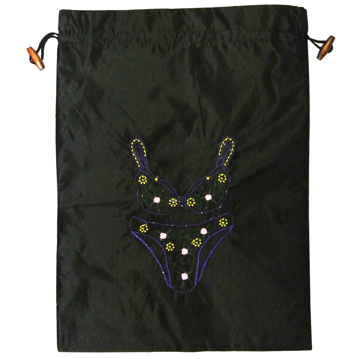 Wrapables Silk Embroidered "Bra & Panties" Lingerie Bag