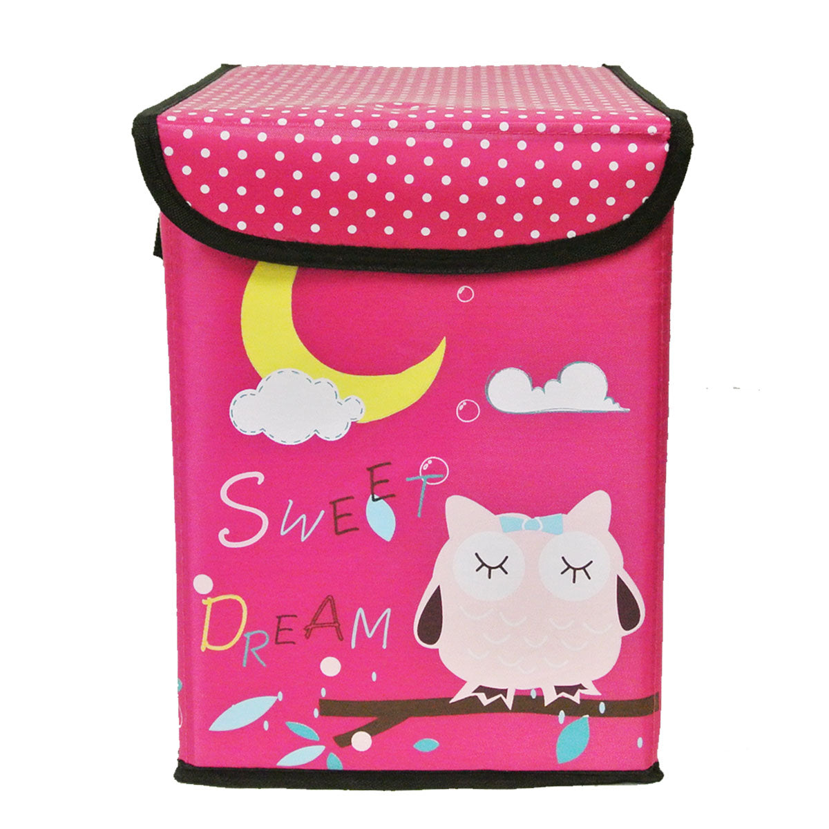 Children's Owl Fabric Storage Bin for Clothes and Toys