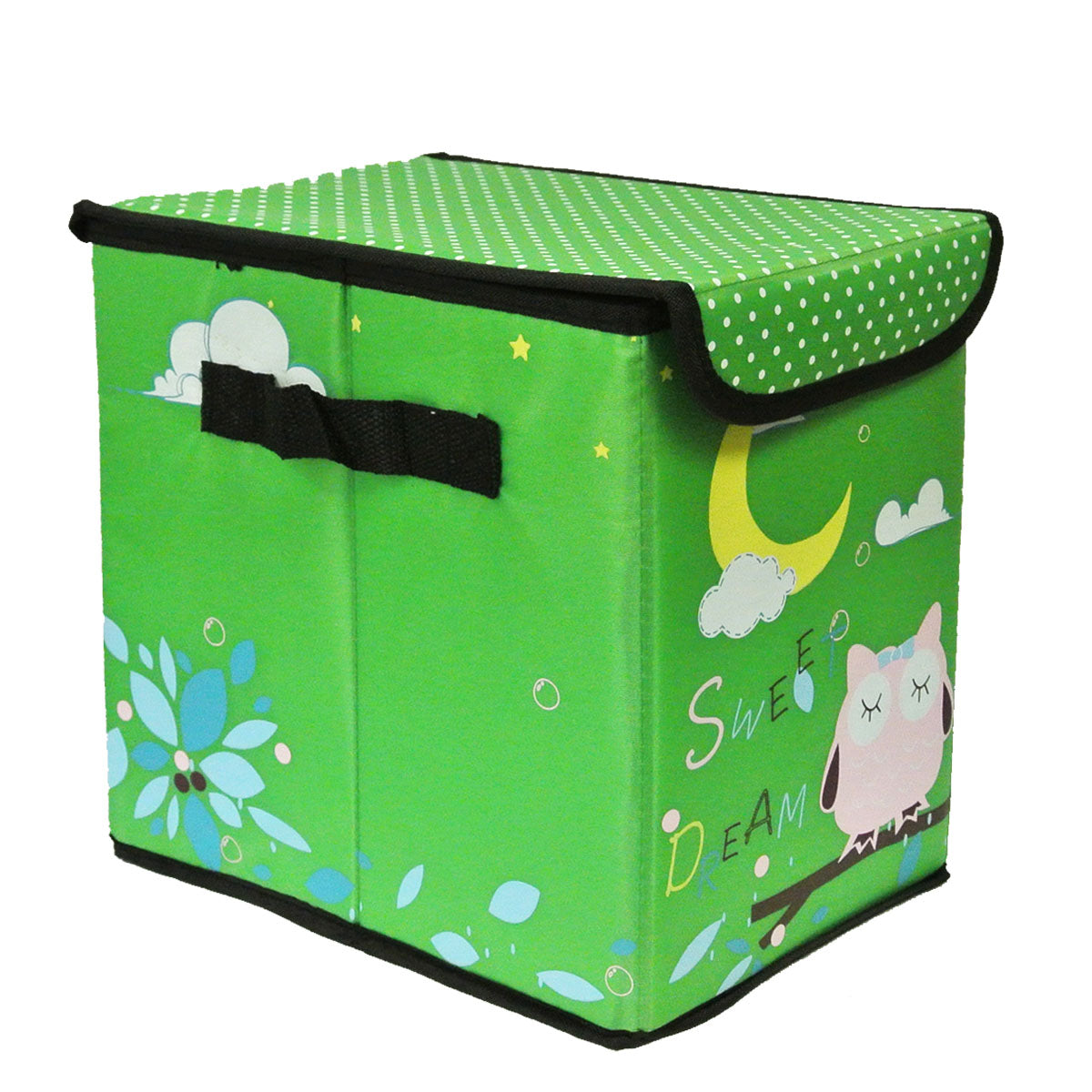 Wrapables Children's Owl Fabric Storage Bin for Clothes and Toys Yellow