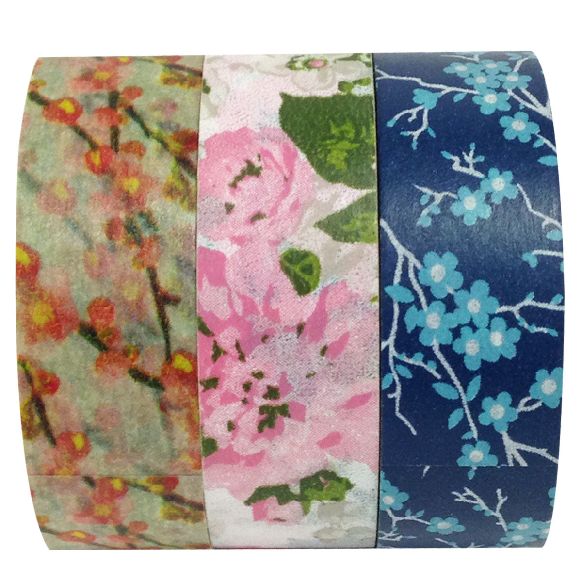 Wrapables Spring Bloom Japanese Washi Masking Tape (Set of 3)
