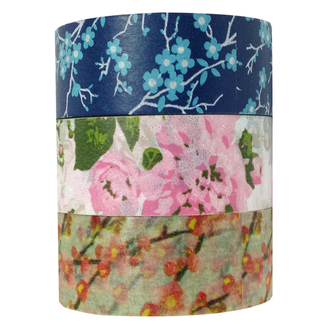 Wrapables Spring Bloom Japanese Washi Masking Tape (Set of 3)