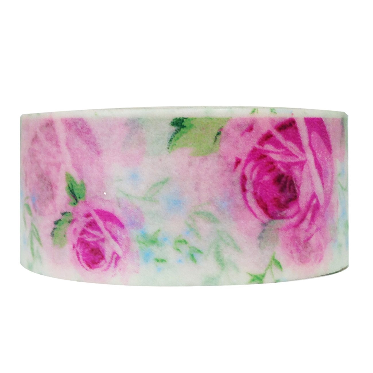 Wrapables Floral & Nature Washi Masking Tape, Sweet Rose