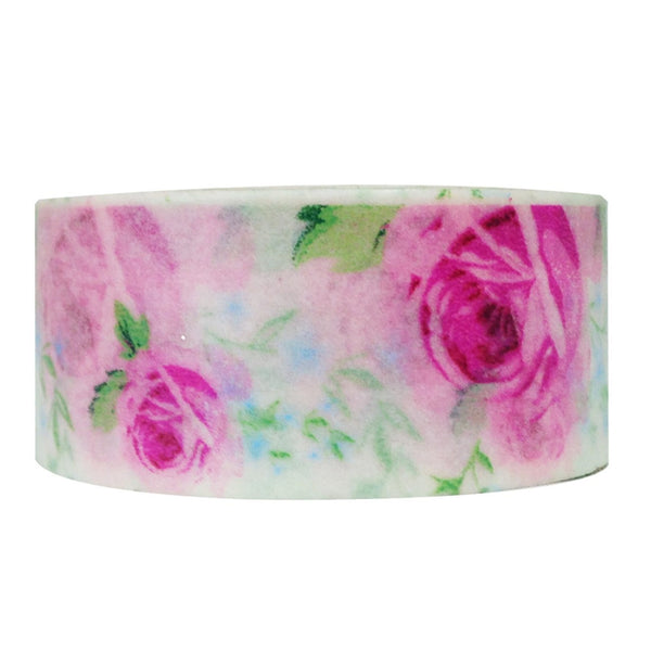 Wrapables Floral & Nature Washi Masking Tape, Sweet Rose