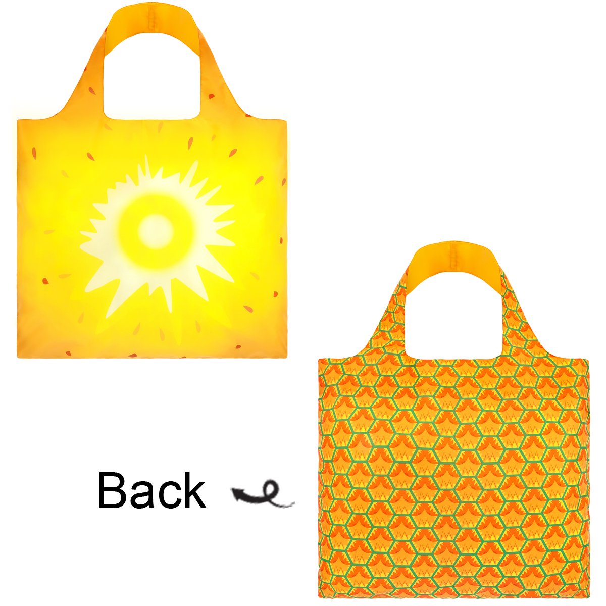 LOQI Frutti Pineapple Reusable Shopping Bag