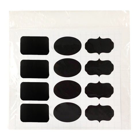 Wrapables Set of 51 Chalkboard Labels / Chalkboard Stickers - 3.5 x 2 Fancy Rectangle