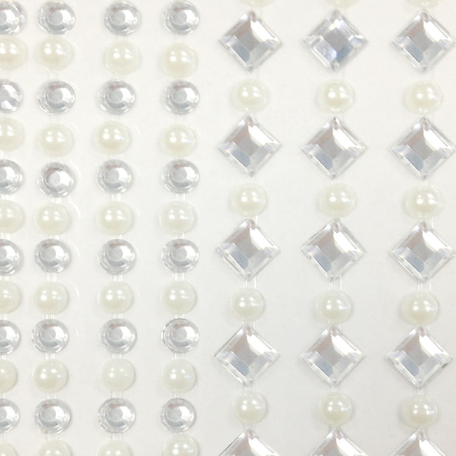 Wrapables Crystal Diamond Sticker Adhesive Rhinestones, 846 Pieces / Silver
