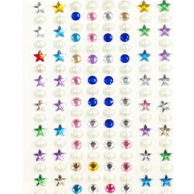 Wrapables Acrylic Self Adhesive Crystal Rhinestone Gem Stickers, Hearts  Pink Blue Green, 1 - Kroger