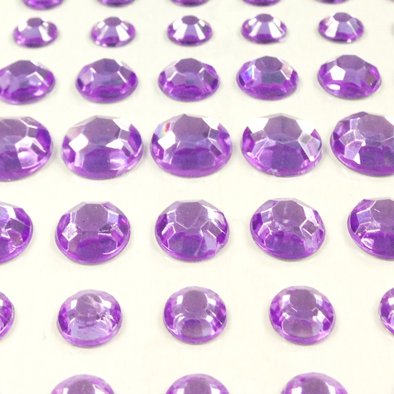 Wrapables 164 pieces Crystal Star and Pearl Stickers Adhesive Rhinestones,  Purple