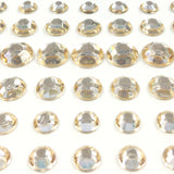 Wrapables 91 Pieces Crystal Diamond Sticker Adhesive Rhinestones 4/6/8/12mm