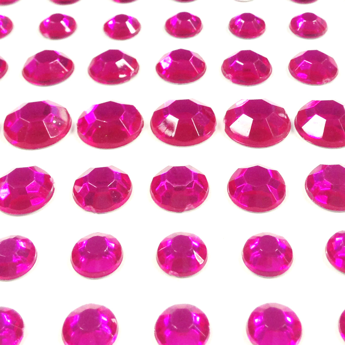 Wrapables 164 Pieces Crystal Flower and Pearl Stickers Adhesive Rhinestones Fuchsia