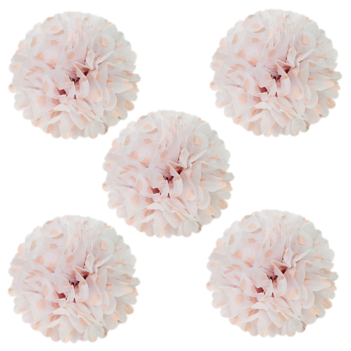 Wrapables 8 inch Set of 5 Tissue Pom Poms Party Decorations for Weddings, Birthday Parties Baby Showers and Nursery Dcor, Red