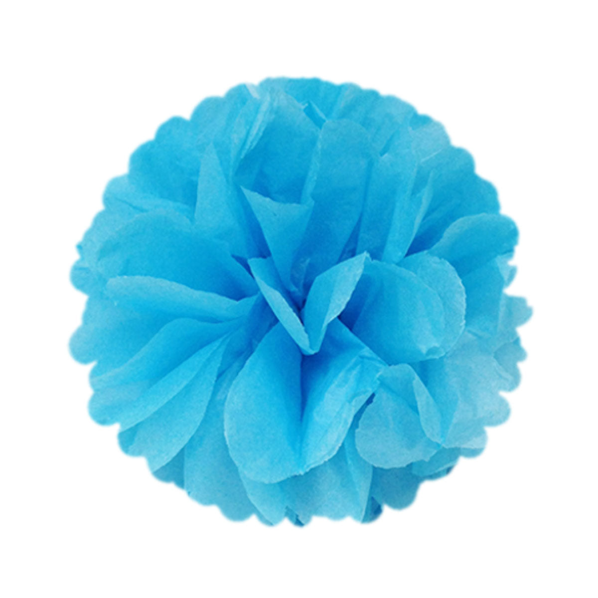 Wrapables 8 inch Set of 5 Tissue Pom Poms Party Decorations for Weddings, Birthday Parties Baby Showers and Nursery Dcor, Blue