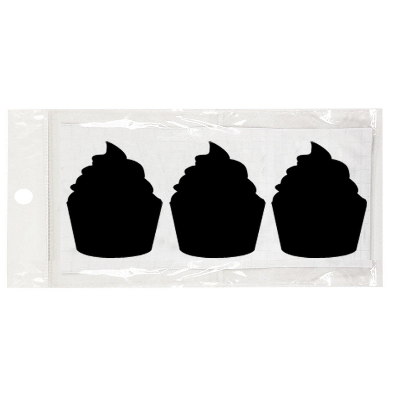 Wrapables Set of 30 Chalkboard Labels / Chalkboard Stickers  - 2.95" x 2.32" Cupcake