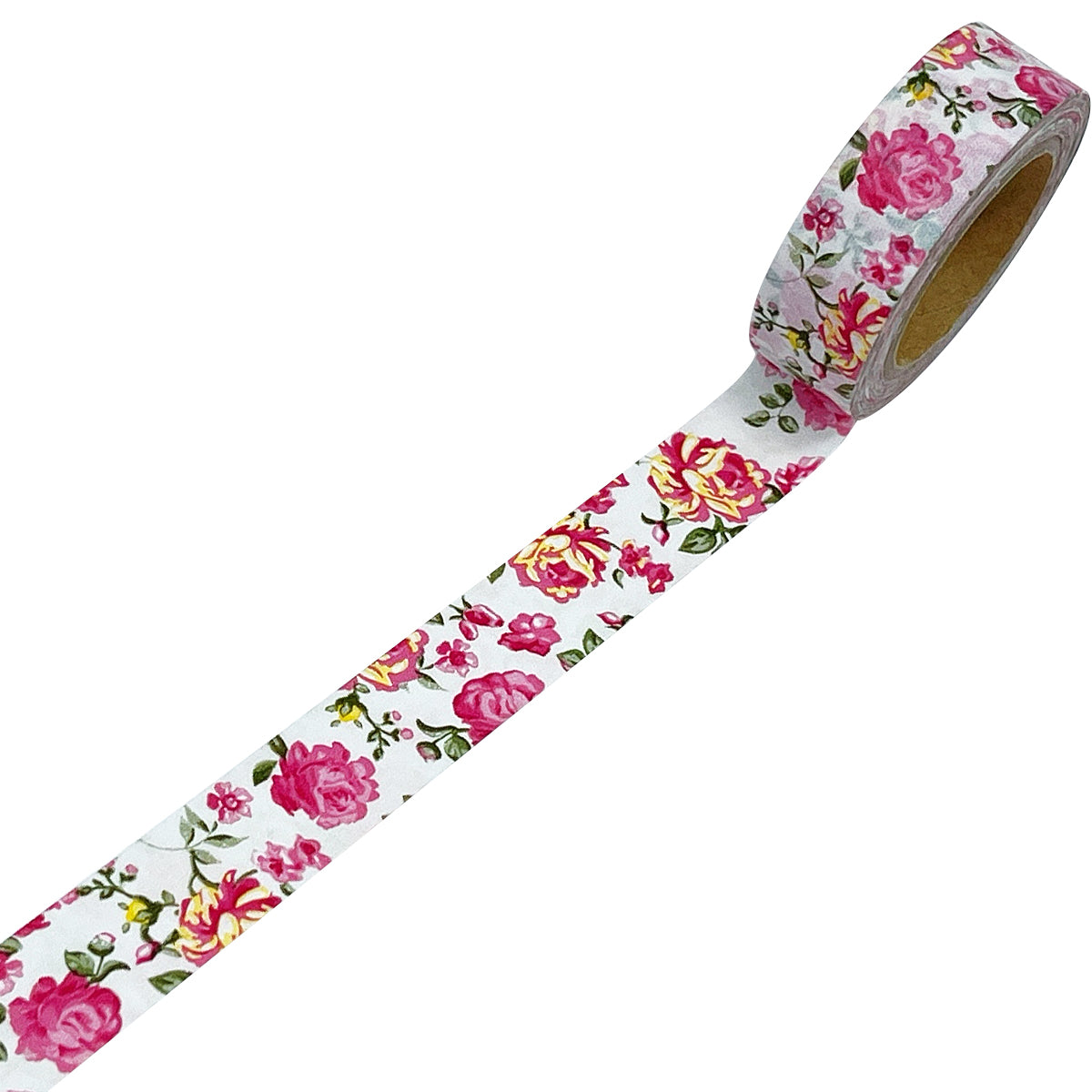 Wrapables Pink Flower Garden Washi Masking Tape, Set of 3