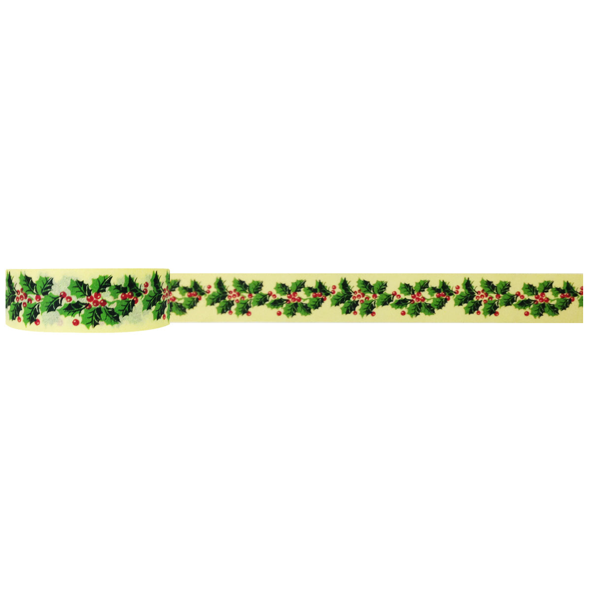 Wrapables Floral & Nature Washi Masking Tape, Mistletoe