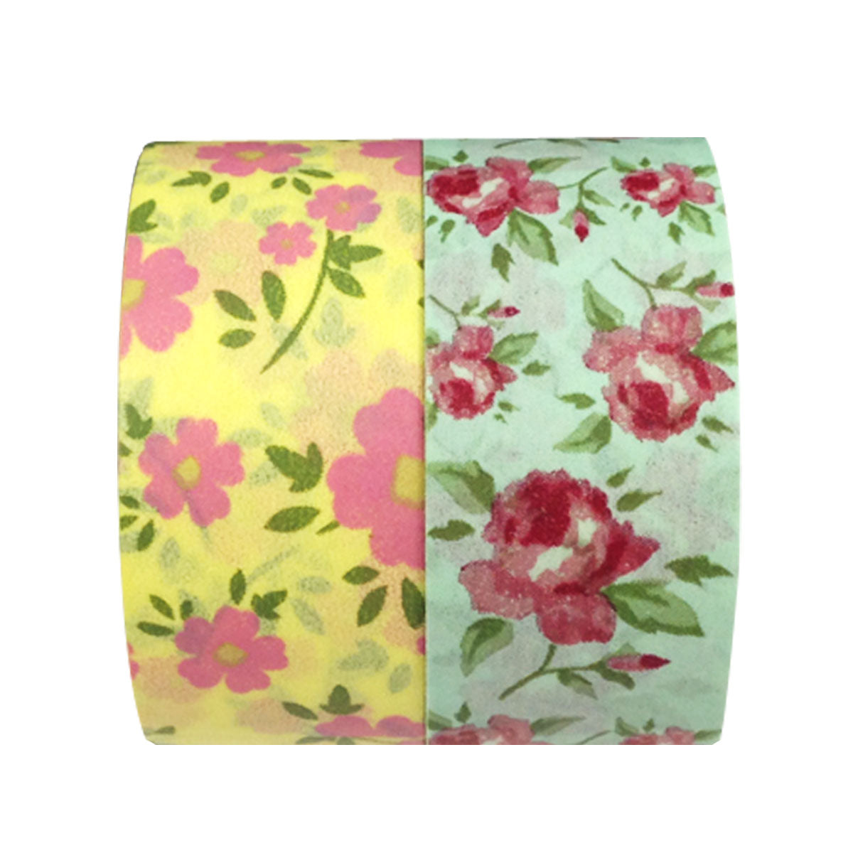 Wrapables Sweet Bouquet Washi Masking Tape (set of 2), 10M L x 20mm W