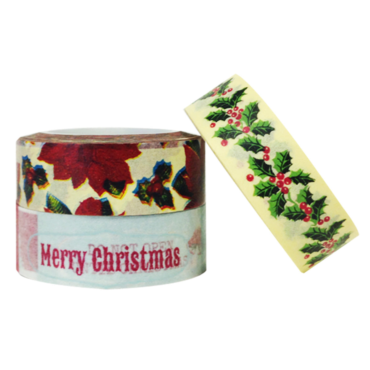 Wrapables Happy Holidays Washi Masking Tape (Set of 3)