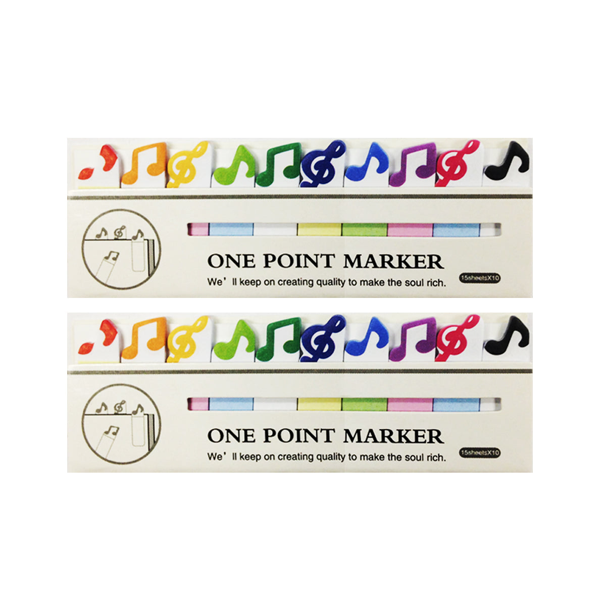 Wrapables Bookmark Flag Tab Sticky Notes (Set of 2)