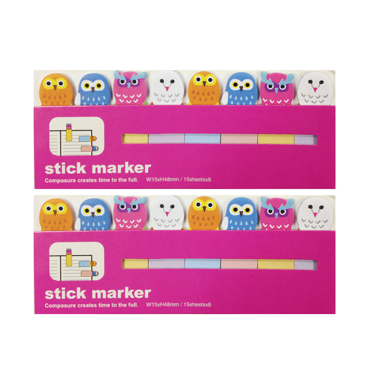 Wrapables Bookmark Flag Tab Sticky Markers (Set of 2)
