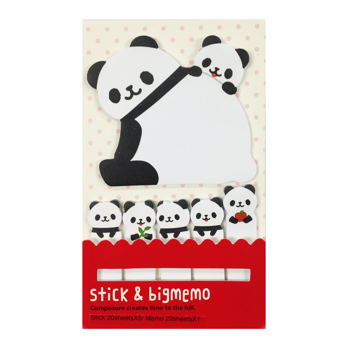Wrapables Bookmark & Sticky Notes Set - Tweeting Birdies Design, Large & Small Memo Pads