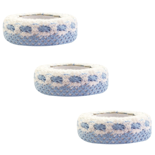 Wrapables Colorful Decorative Adhesive Lace Tape (Set of 3)