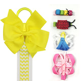 Wrapables Angel, Butterfly, Ladybug, Caterpillar Ribbon Sculpture Hair Clips with Chevron Hair Clip / Hair Bow Holder