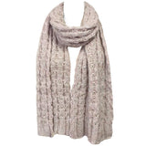 Wrapables Multi-Color Thick and Warm Cable-Knit Long Scarf