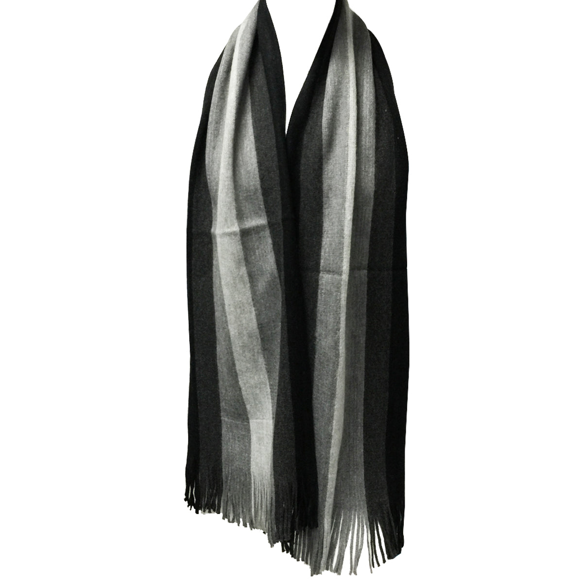 Wrapables Men's Classic Multi-stripe Wool Long Scarf