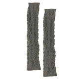 Wrapables Long Cable-Knit Arm Warmers Fingerless Gloves