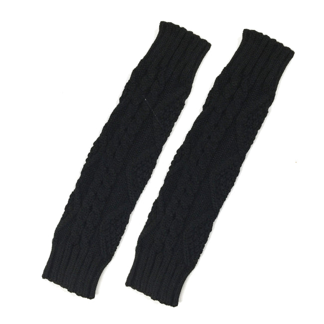 Wrapables Soft Cross-Knit Arm Warmers Fingerless Gloves