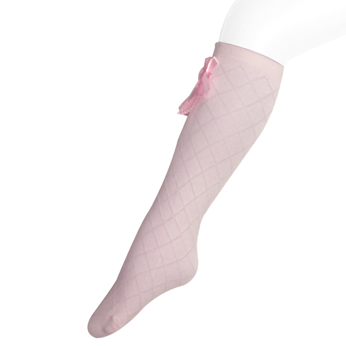 Wrapables Knee High Diamond Pattern Girl Socks (Set of 4)