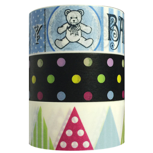 Wrapables Baby Shower Washi Masking Tape (Set of 3)