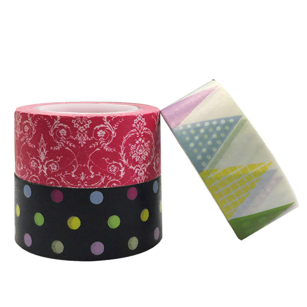 Wrapables Festive Washi Masking Tape (Set of 3), 10M L x 20mm W